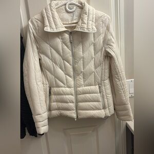 Vince Camuto Off-White Quilted Puffer Jacket